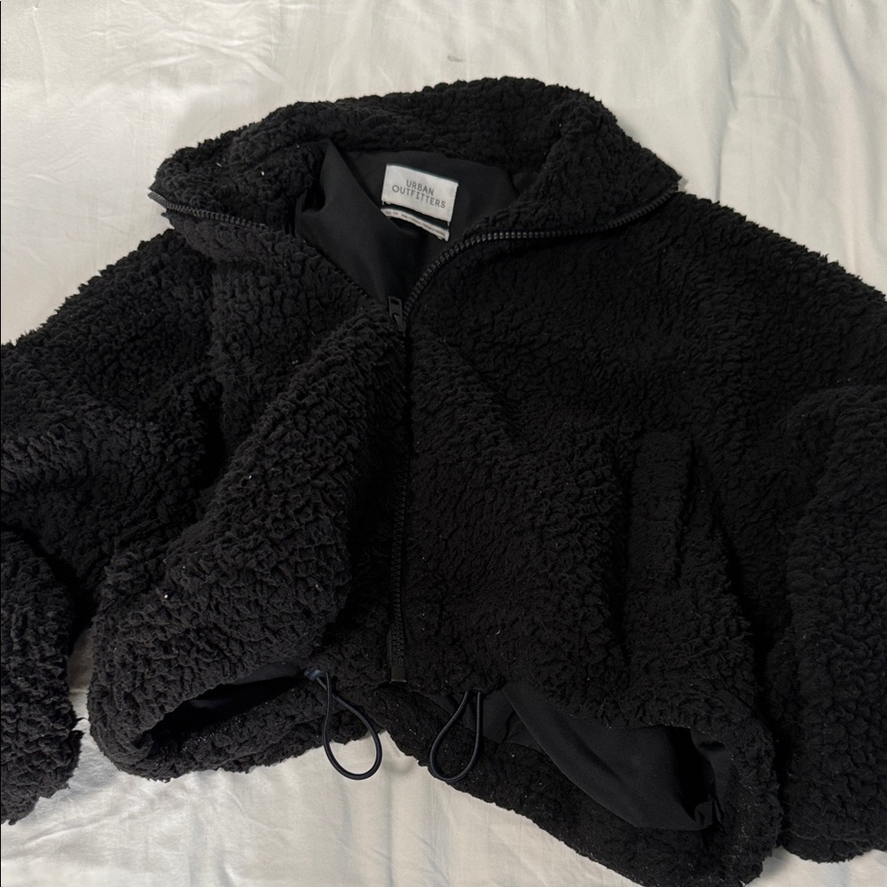 Urban Outfitters Black Teddy Sherpa Jacket